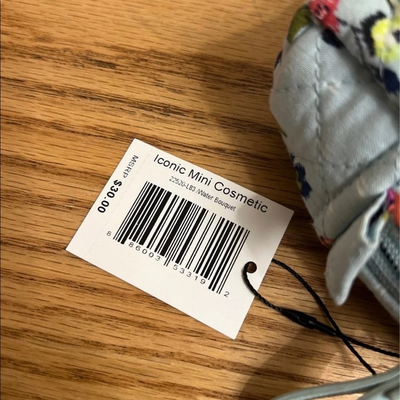 Vera Bradley Mini Blue Floral Cosmetic Pouch - Picture 6 of 6